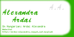 alexandra ardai business card